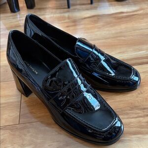 Ann Taylor Black Patent Leather Loafers